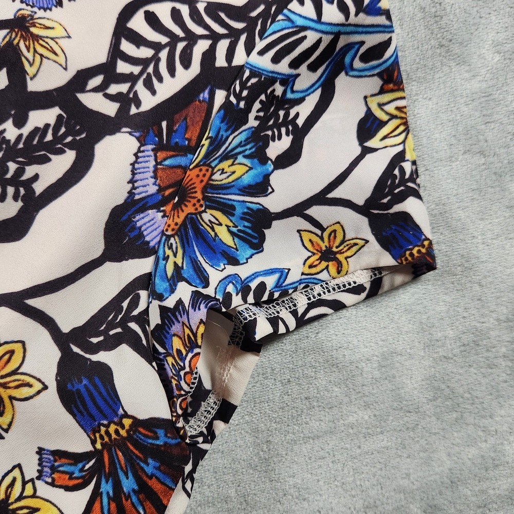Betsey Johnson Dress Floral Shift Knee Length Cap Sleeve‎ Loose Flowy Size 8 - Picture 12 of 12